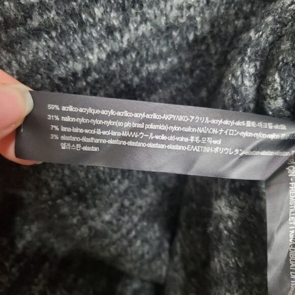 ZARA KNIT Women Tunic Sweater SZ M Wool Heather Gray Turtleneck Soft Stretchy - Picture 5 of 10